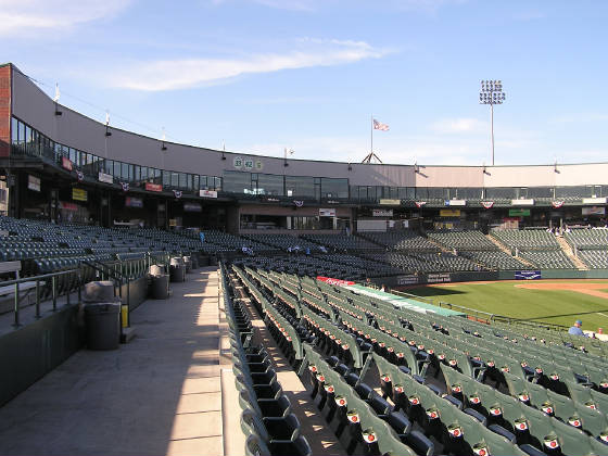 1st Base side seating - Waterfront Park